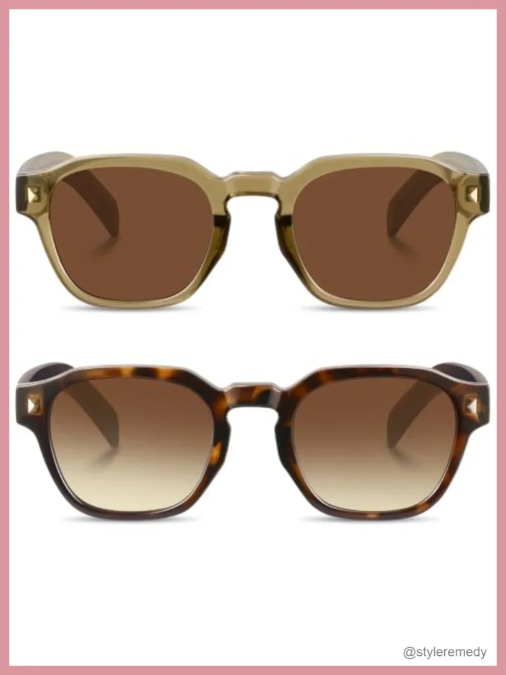 Retro Square Sunglasses for Women Men Vintage 70S Style Round Shades UV